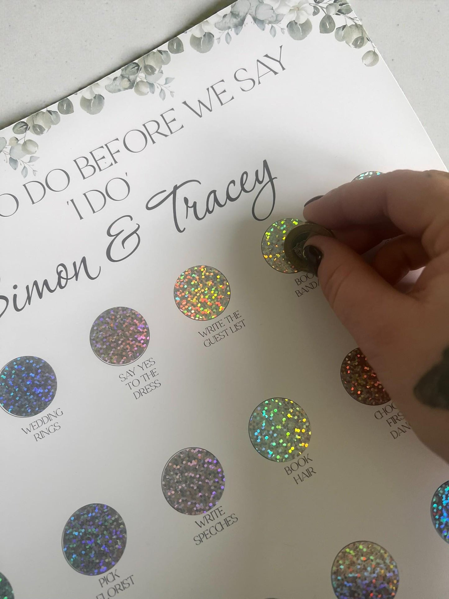 Personalised Wedding Scratch Off Poster | Engagement Gift, Bride To Be
