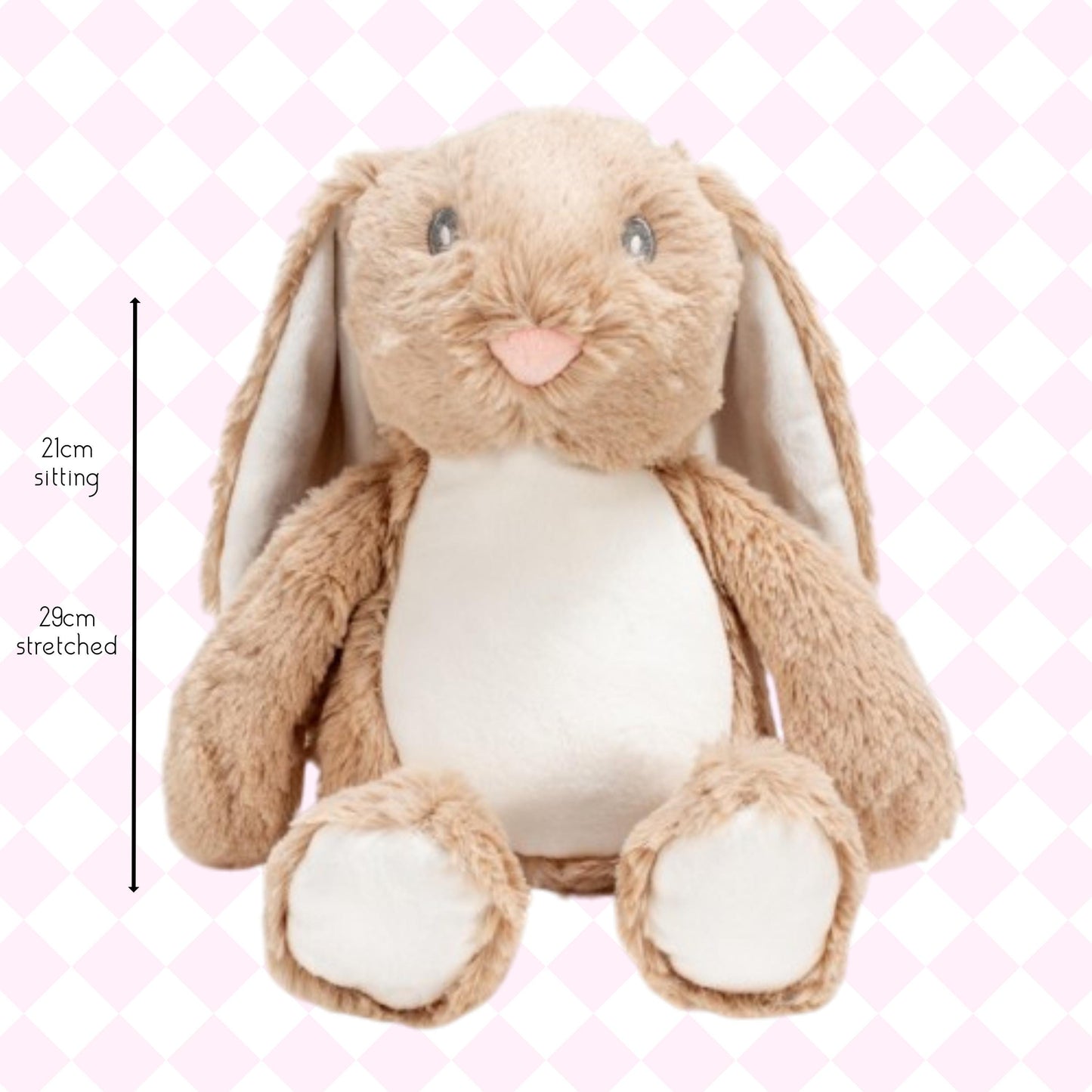 Personalised Christening Bunny | Christening Teddy Gift | Baptism Bunny Rabbit | Custom Christening Keepsake | Baby Dedication Gift | Naming Day Bunny