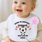 Custom Football Baby Bib with Name | Born to Support Team | Personalised Baby Gift for Football Fan Family
