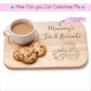 Personalised Tea & Biscuit Board | Engraved Wooden Tea Board | Mother's Day Gift | Custom Kitchen Gift