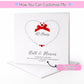Ruby Wedding Anniversary Card 40 Years – Custom Linen Card – Hand Embellished Heart – Personalised Couple Gift