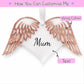 Personalised Angel Wings Heart Ornament, Memorial Decoration, Custom Name Acrylic Heart, Sympathy Gift, Remembrance Hanging Decoration