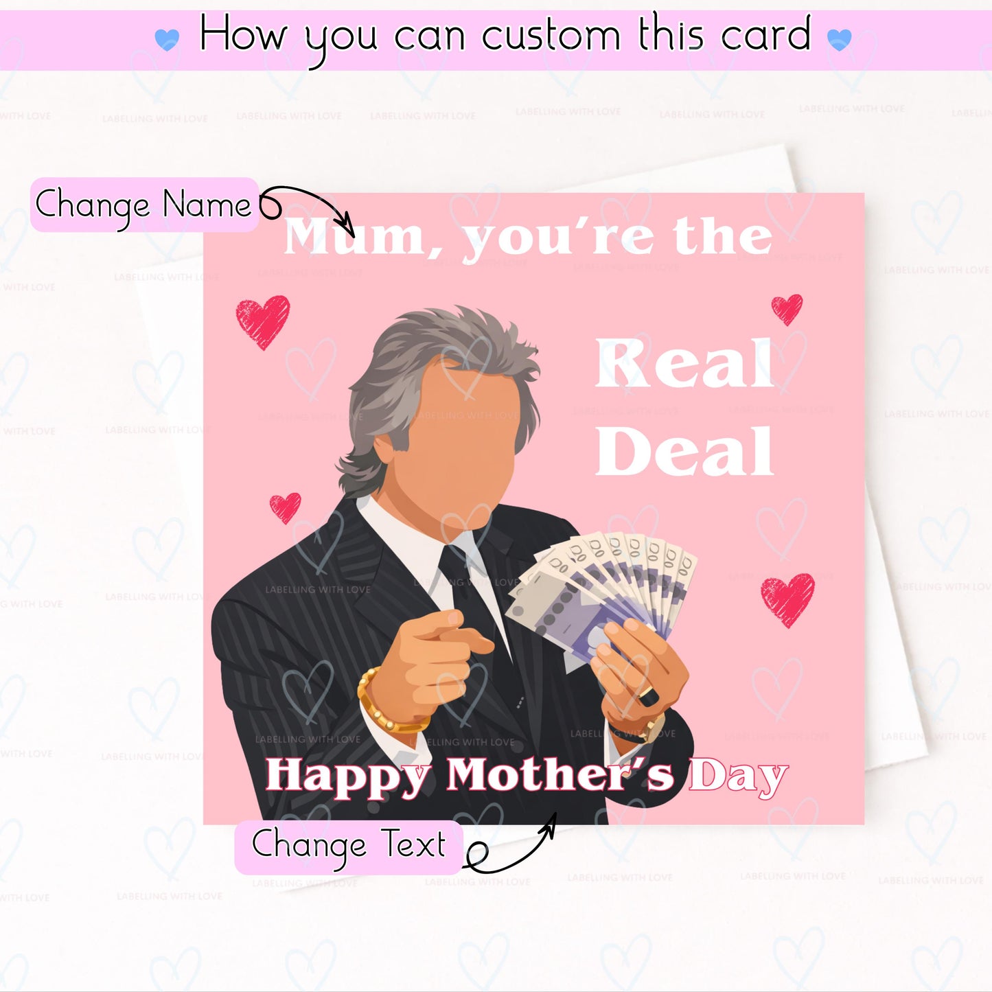 Funny Mum Mothers Day Card | Mum You’re The Real Deal Card | Humorous Mothers Day Card | Cheeky Mum Card | Personalised Mum Card