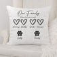 Personalised Family Cushion - Personalised Cushion - Personalised Gift - Family Cushion - Parent Gift - Family With Pet Cushion