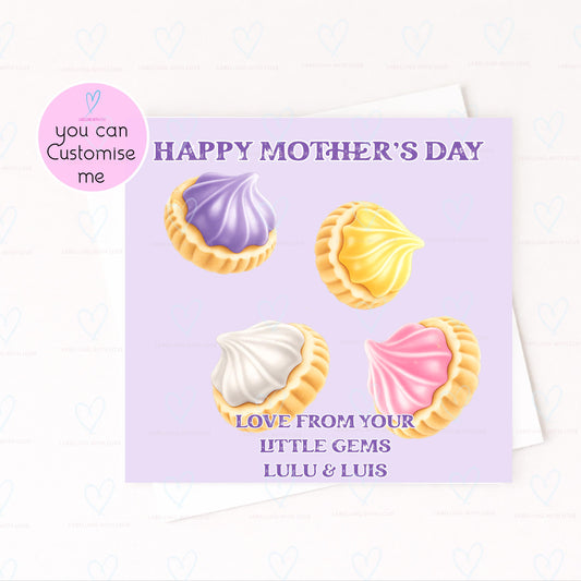 Personalised Mothers Day Card From Kids – Cute Mothers Day Card – Love From Your Little Gems – Sweet Mum Card – Mum Card From Children