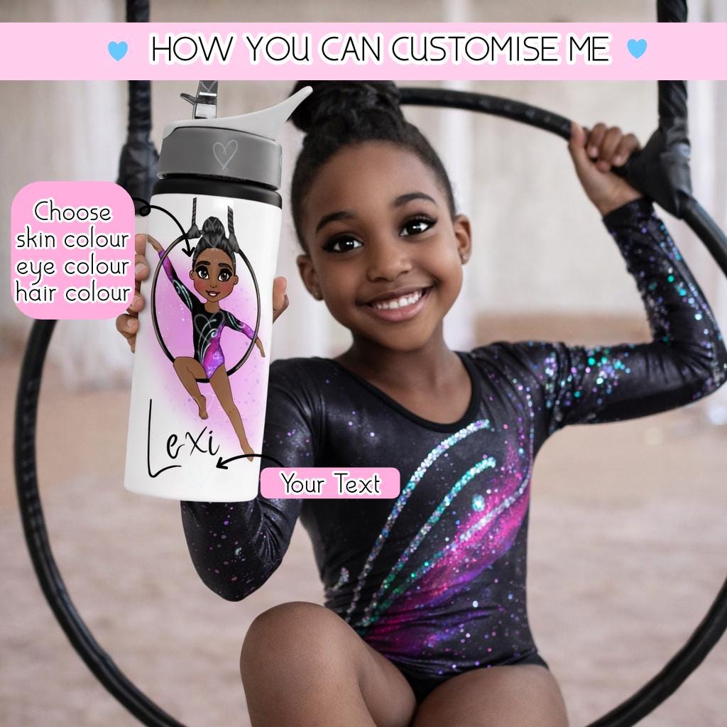 Personalised Gymnastics Water Bottle | Aerial Hoop Artist Gift