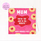 Funny Mothers Day Card from Son or Daughter, Jam to My Dodger Card, Cute Mum Birthday Card, Food Pun Card for Mum