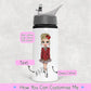 Personalised Irish Dancing Water Bottle 600ml, Custom Name Dance Bottle, Girls Aluminium Bottle, Irish Dancer Gift, School Bottle