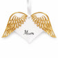 Personalised Angel Wings Heart Ornament, Memorial Decoration, Custom Name Acrylic Heart, Sympathy Gift, Remembrance Hanging Decoration