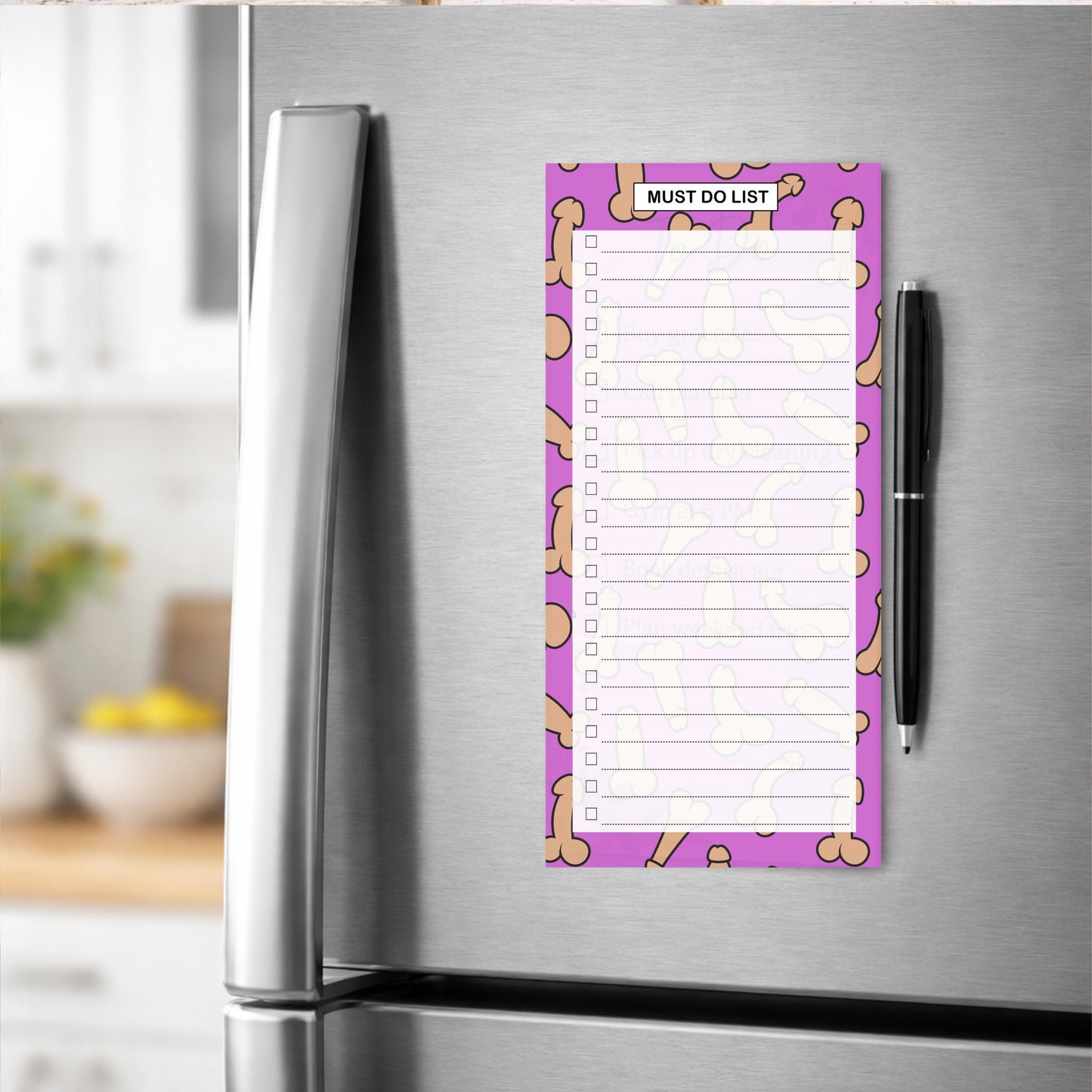 Funny Magnetic Shopping List Notepad | Fridge To Do List Pad | Adult Humour Grocery List | Magnetic Fridge Notepad | Gift for Friends