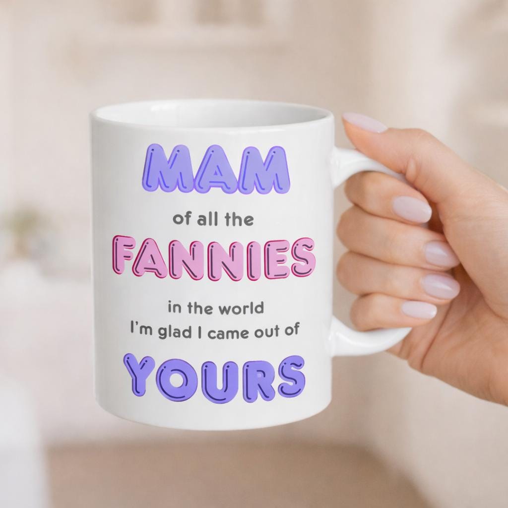 Rude Funny Mom Gift Mug – Mam / Mom / Mum of All the Fannies Mug – Cheeky Mother’s Day Gift, Adult Humor Mom Cup, Sarcastic Mum Mug