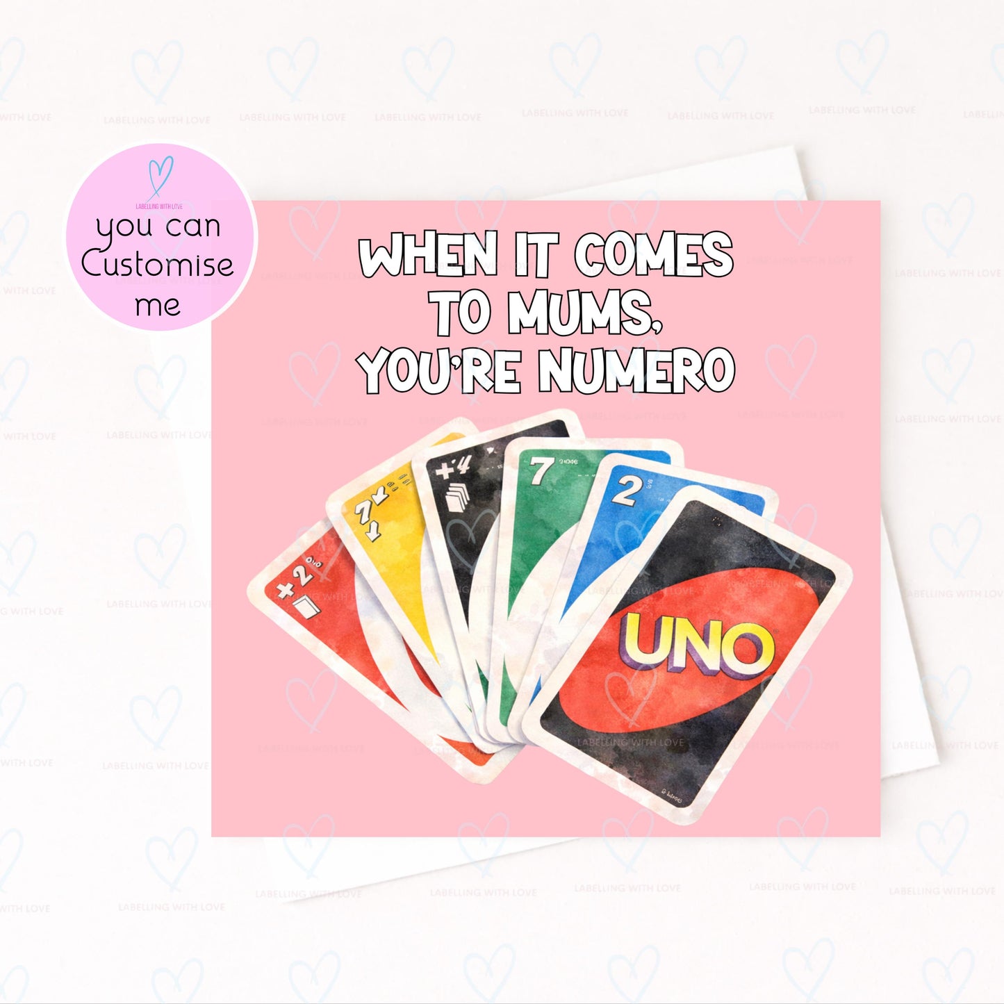 Funny Mum UNO Card – When It Comes To Mums You’re Numero Uno – Mothers Day Card – Gaming Mum Card – Funny Card For Mum – UNO Inspired Card