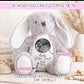 Personalised Ultrasound Bunny | Baby Scan Teddy | Pregnancy Announcement Gift | Custom Sonogram Plush | Baby Due Date Bunny | Baby Shower