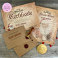 Personalised Christmas List Certificate & Letter | Santa Medal,Wax Seal Envelope | Black or White Santa | Christmas Eve Box Gift for Kids