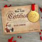 Personalised Christmas List Certificate & Letter | Santa Medal,Wax Seal Envelope | Black or White Santa | Christmas Eve Box Gift for Kids