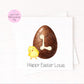 Personalised Easter Card with Initial Egg | Custom Name Easter Card | Cute Chick Easter Card | Kids Easter Card | Easter Card for Baby