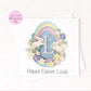 Personalised Easter Card with Initial & Name | Bunny Alphabet Easter Card | Custom Kids Easter Card | Cute Spring Greeting Card