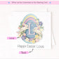 Personalised Easter Card with Initial & Name | Bunny Alphabet Easter Card | Custom Kids Easter Card | Cute Spring Greeting Card