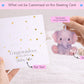 Personalised New Baby Card with Detachable Keepsake, Baby Elephant Card, New Baby Gift, Custom Baby Name Card, Baby Shower Card UK