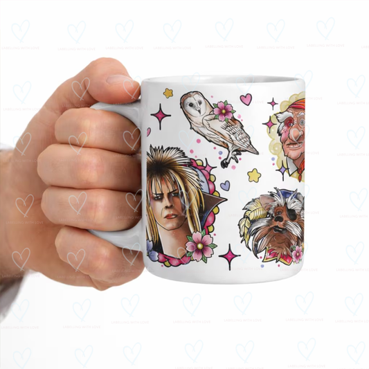 Labyrinth Inspired 11oz Mug | Goblin King Style Mug | Fantasy Movie Mug | Magical Gift | Retro Fantasy Cup | Unique Gift UK