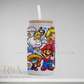 Retro Gaming (mario) Inspired Libby Can/Glass Can