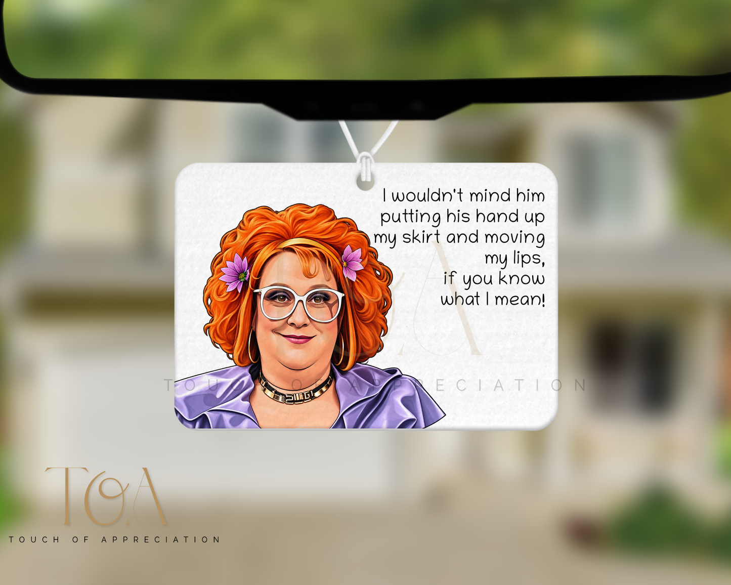 Funny Linda Inspired Car Air Freshener – Gimme Gimme Gimme Gift