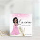 Personalised Prom Night Card – Custom Prom Dolly Card – Prom Keepsake Greeting Card – Custom Hair, Dress & Name