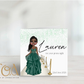 Personalised Prom Night Card – Custom Prom Dolly Card – Prom Keepsake Greeting Card – Custom Hair, Dress & Name