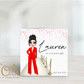 Personalised Prom Night Card – Custom Prom Dolly Card – Prom Keepsake Greeting Card – Custom Hair, Dress & Name