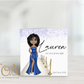 Personalised Prom Night Card – Custom Prom Dolly Card – Prom Keepsake Greeting Card – Custom Hair, Dress & Name