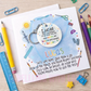 Personalised SATs Good Luck Card with Keyring Keepsake | Exam Encouragement Gift for Kids | Stay Calm Be Brave Gift | Custom Name Card