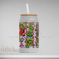 90s Dinosaur Inspired 16oz Glass Can