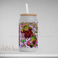 90s Dinosaur Inspired 16oz Glass Can