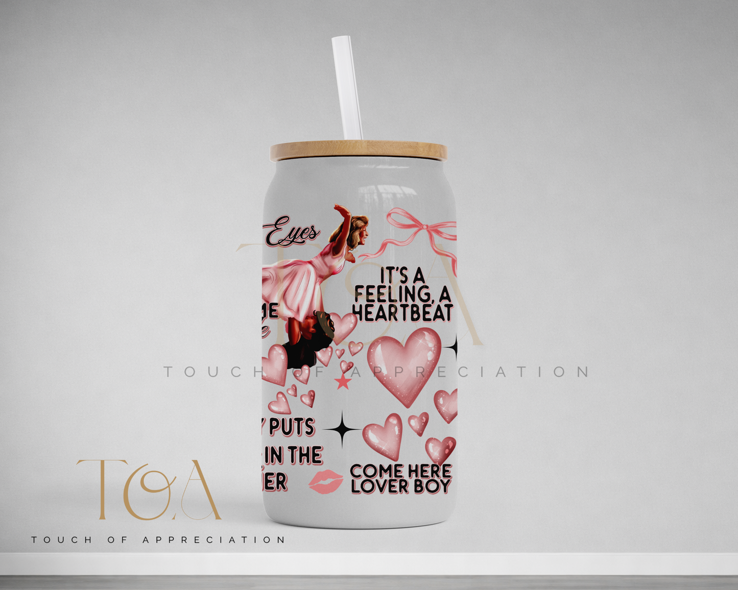Retro Dance Couple Libbey Can - Iconic Movie Quote Tumbler with Straw