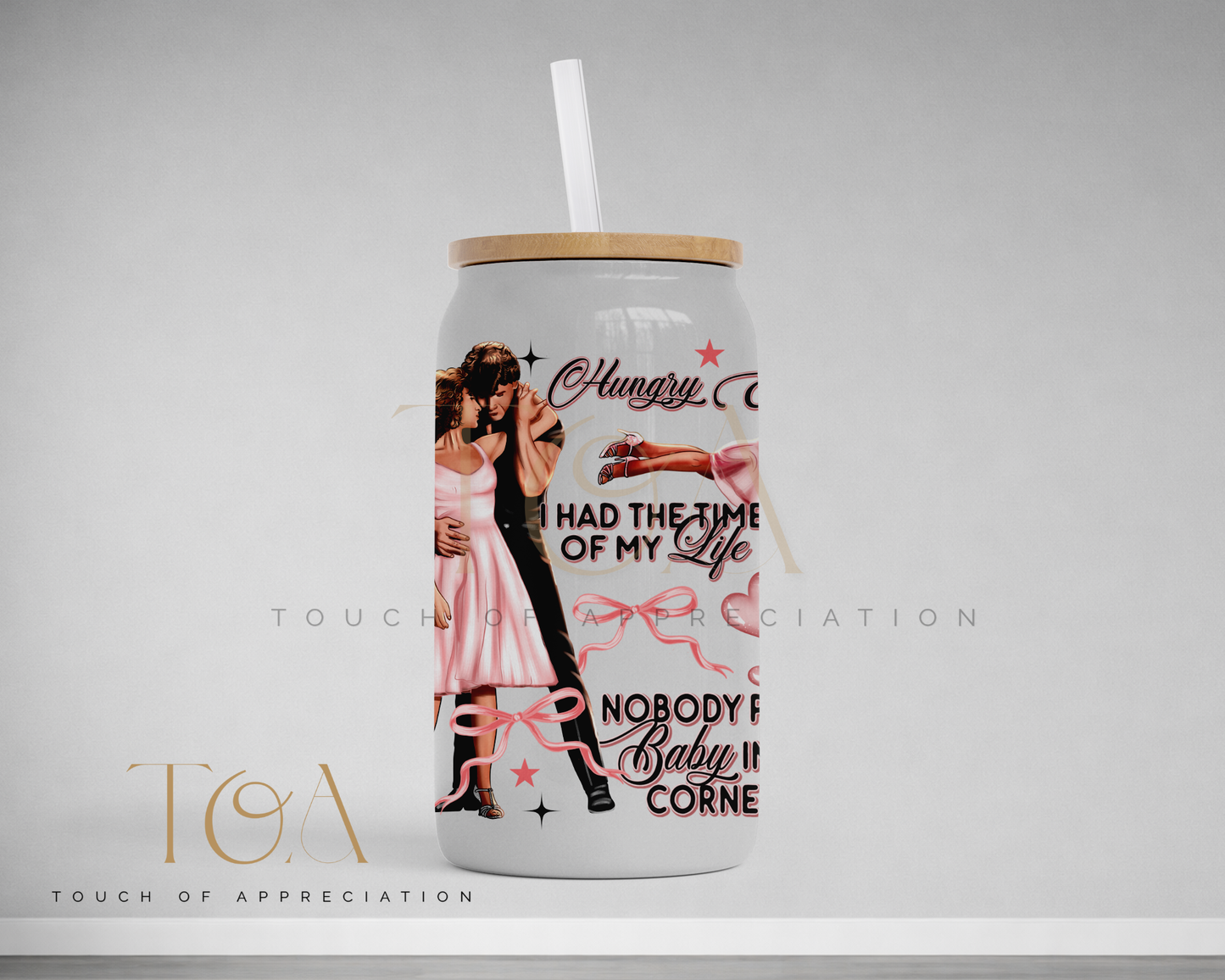 Retro Dance Couple Libbey Can - Iconic Movie Quote Tumbler with Straw