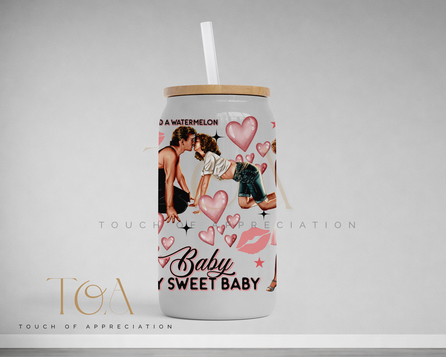 Retro Dance Couple Libbey Can - Iconic Movie Quote Tumbler with Straw